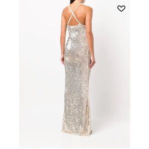 Retrofete Marie sequin crochet maxi dress